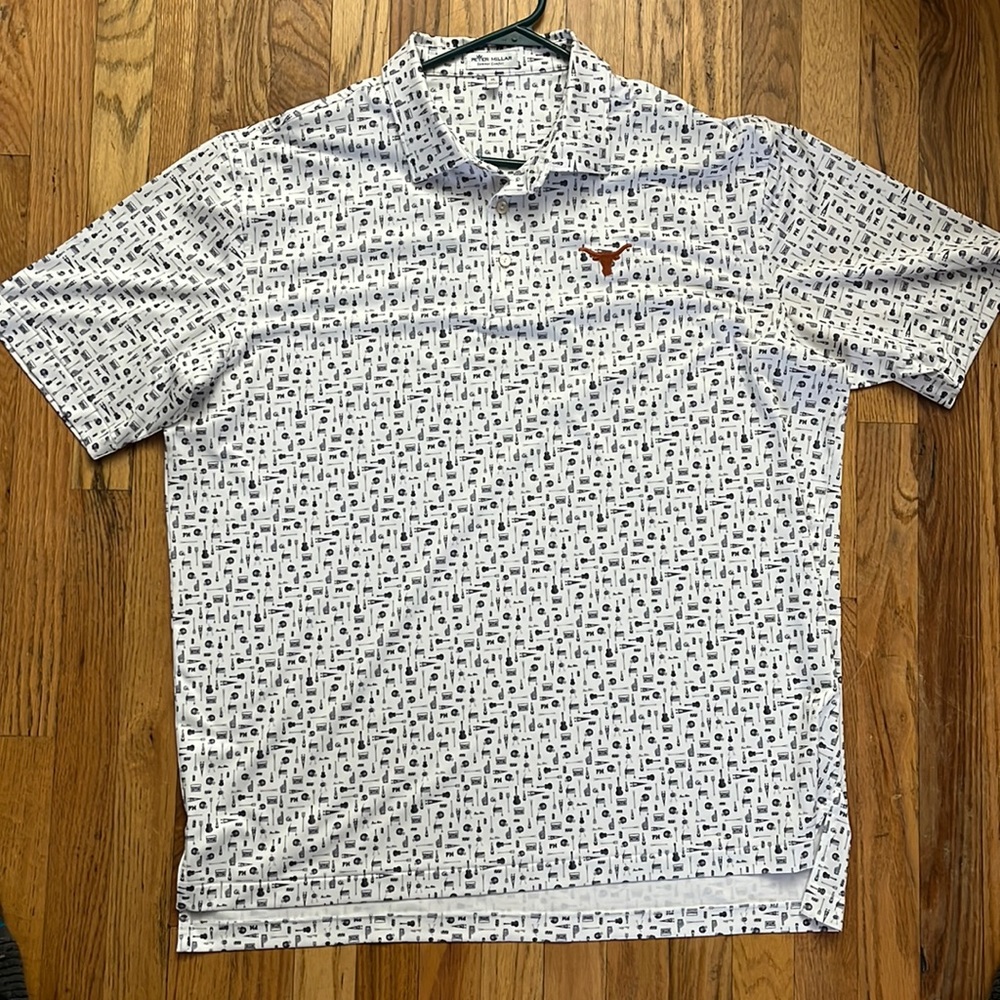 Longhorns- Peter Millar Summer Comfort- UT Tailgating Polo- XL